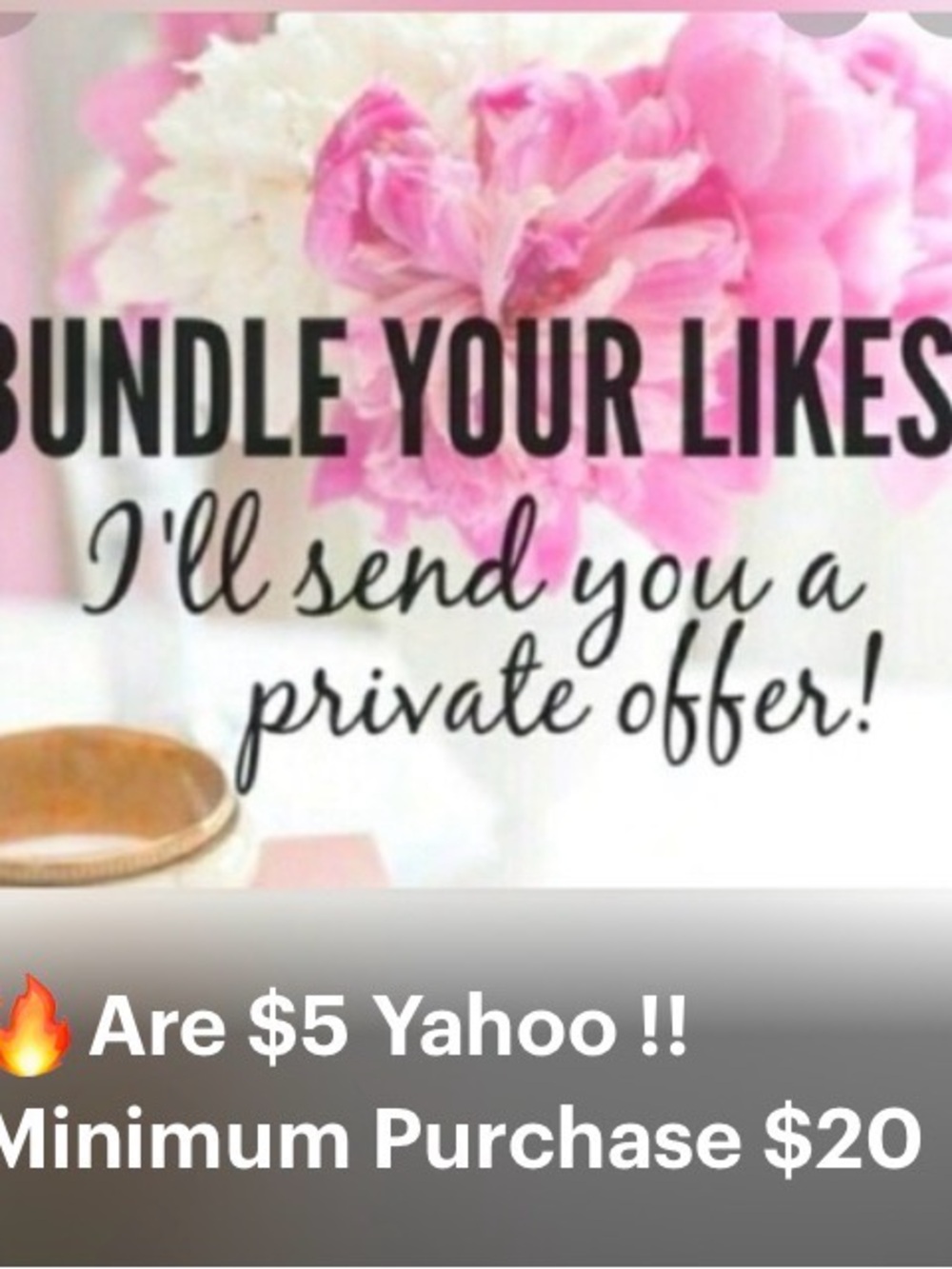 🔥🔥 🔥🔥🔥🔥🔥Pink Floral 'Bundle Your Likes' Home Party Sign - Unbranded